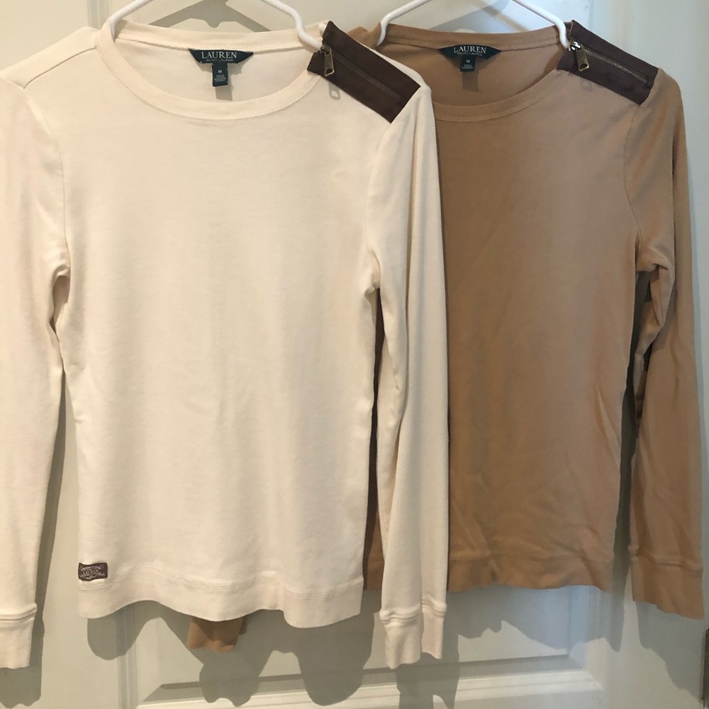 Ralph Lauren Long Sleeve elbow suede patch M Tops